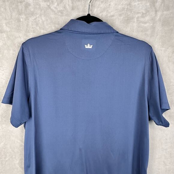 Peter Millar Shirt Women Extra Large Blue Polo Short Sleeve Golf Stretch UPF 50+ - Picture 6 of 13